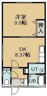 亀田港町50番1棟2戸(カメダミナトチョウバンヒトムネニコ)【1階】の間取り